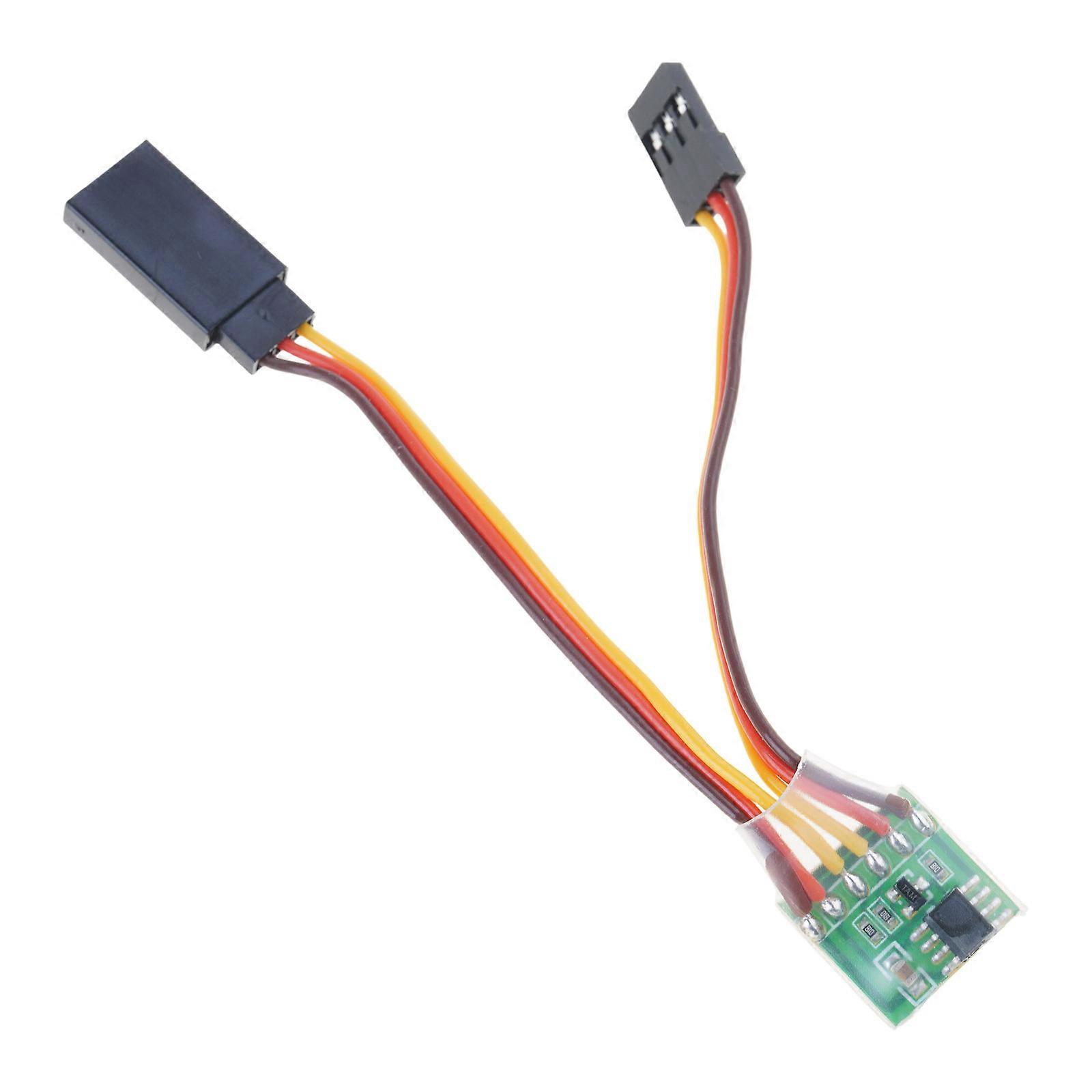 1Pack Universal RC Servo Signal Reverser Rotation Inverter for Aircraft Airplane Steering Gear 5-6V Low Voltage Multicolor