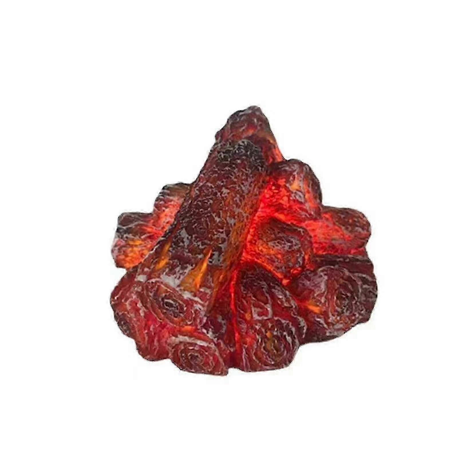 Artificial burning flame lamp for fireplace with charcoal LED effect