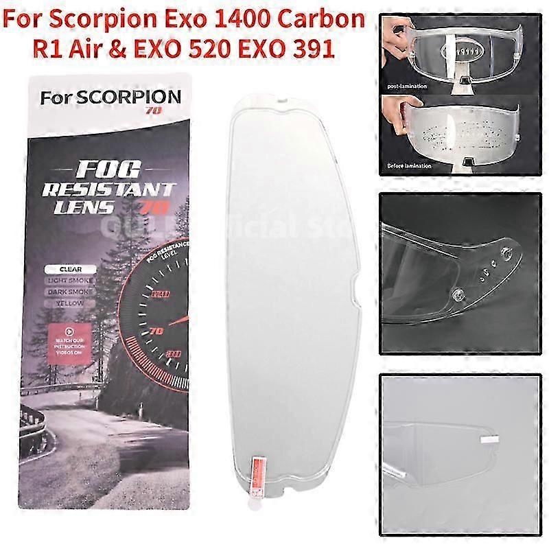 ل Scorpion EXO 1400 الكربون R1 EXO 520 391 خوذة دراجة نارية قناع استبدال الأشعة فوق البنفسجية حماية عدسة درع الوجه