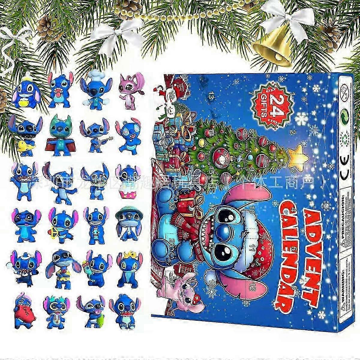 Stitch Character Advent Calendar - 24 Day Christmas Countdown with Ornaments