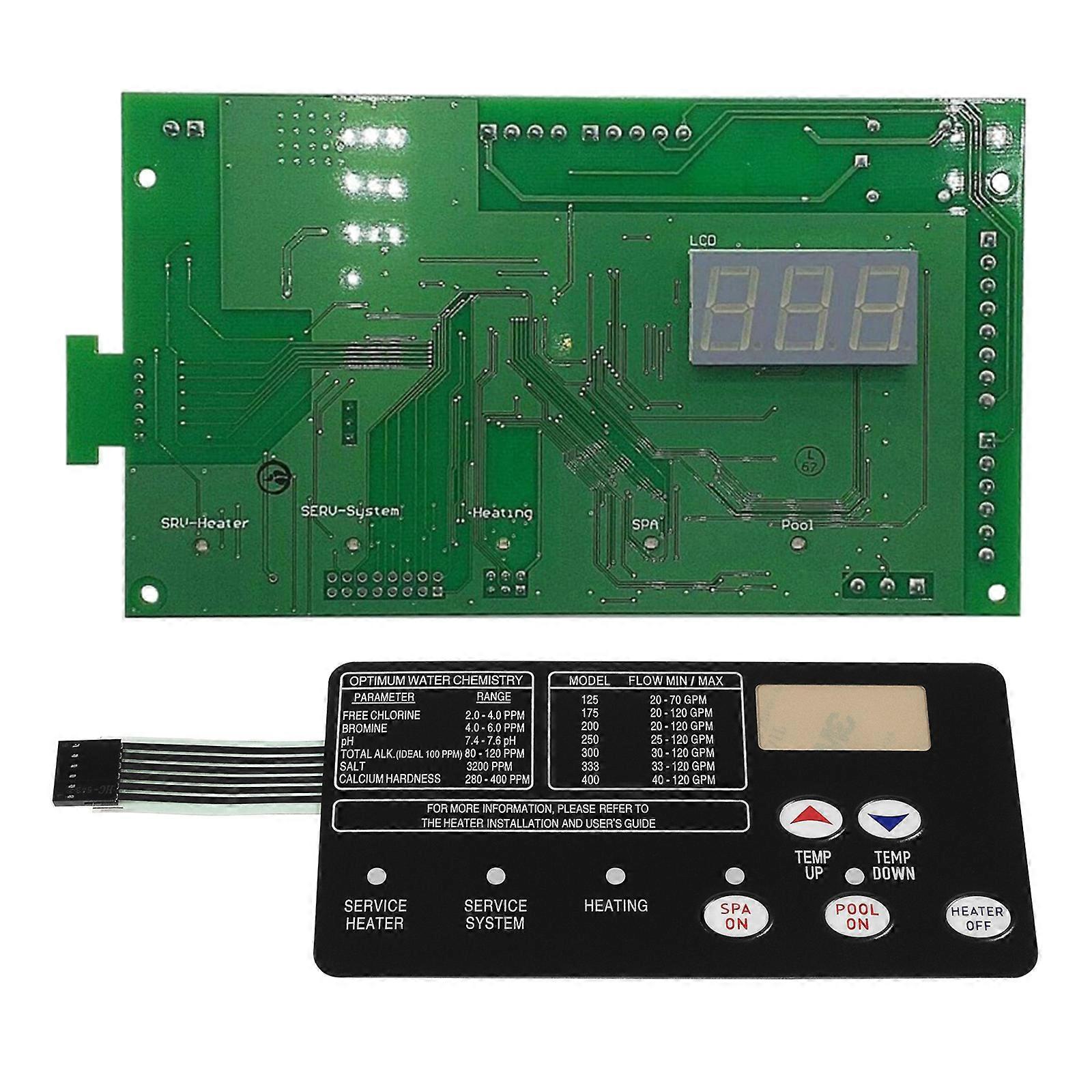 42002-0007S Control Board Kit with 472610Z Switchs Pad Temperature Adjustment Fit For Pool Spa Heater Electrical Systems Multicolor