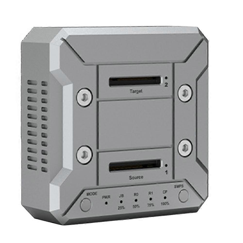 Dual Bay M.2 NVMe/NVMe SSD Hard Disk RAID10 Docking Station Offline Clone M.2 SSD Duplicator Fan Cooling Array US Plug
