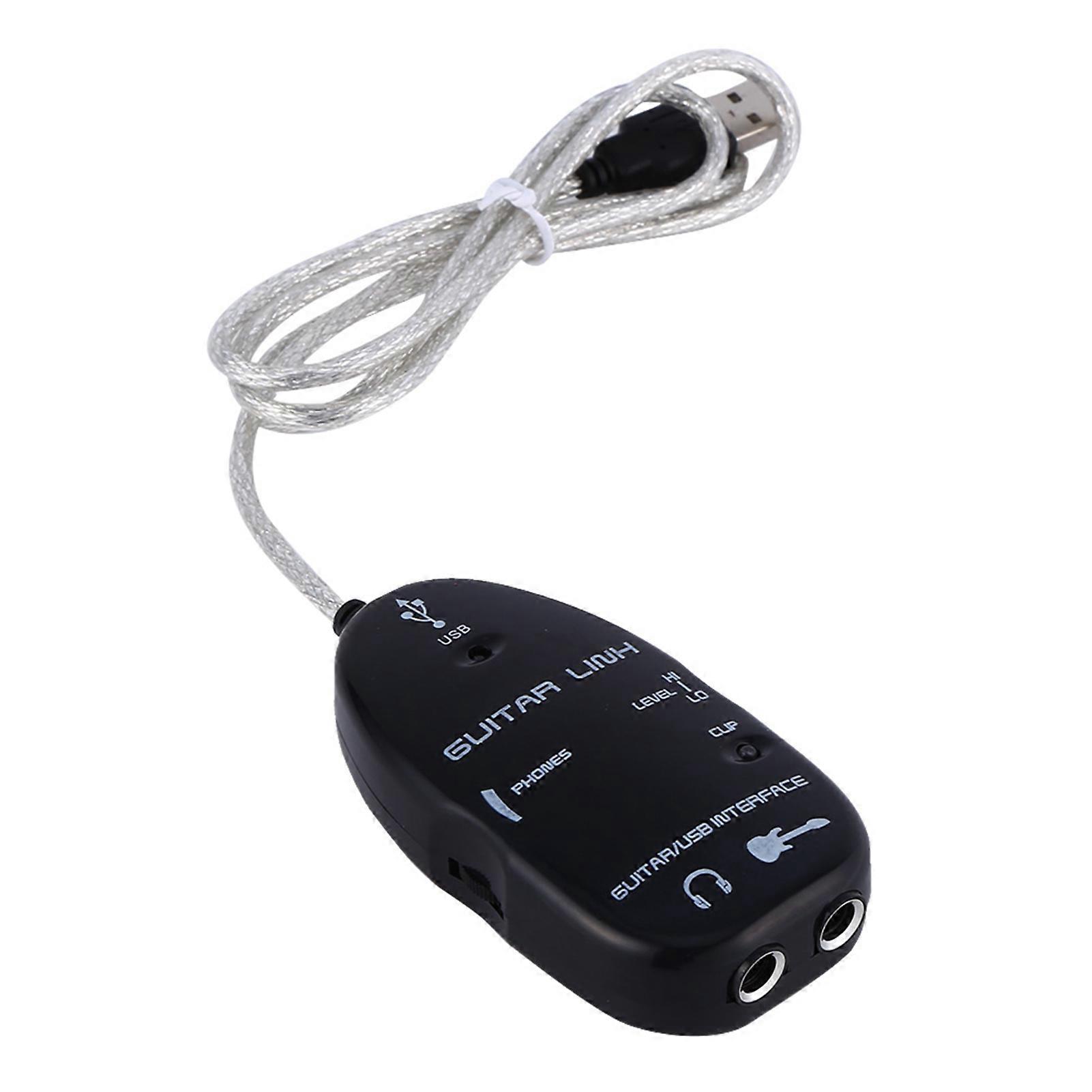 Guitar To USB Interface Cable Link Audio for PC Recording Adapter