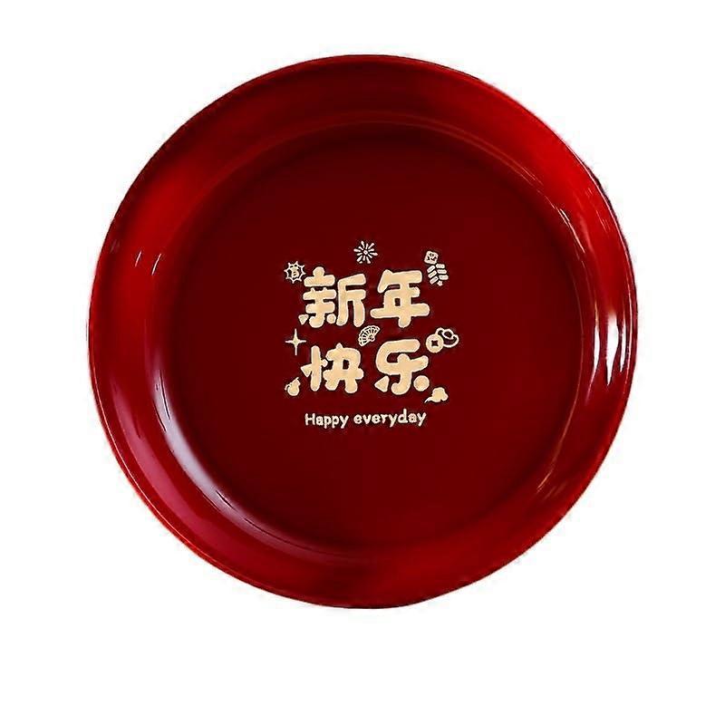 4pcs  Year Fruit Serving Plates Set for Snacks and Coffee Table Decor, Happy  Year Round