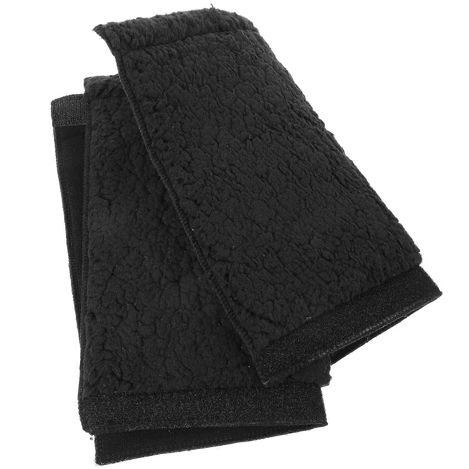 Black Wheelchair Handle Roller Grips for Elderly 6Pcs Protective Covers