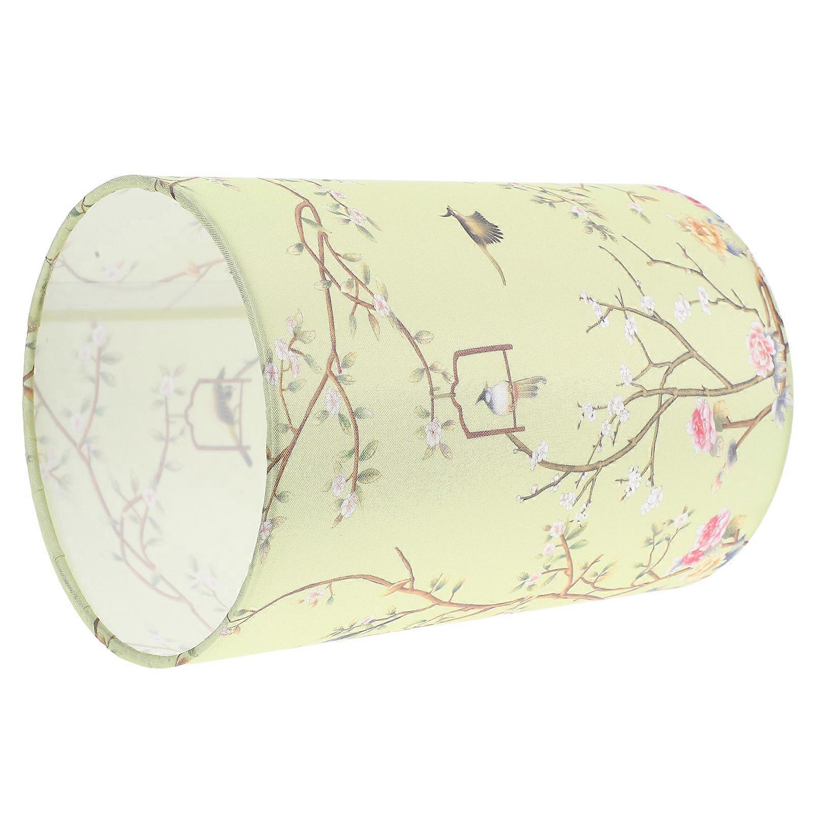 Light Green Drum Lamp Shade for Table Lamp in Fabric Material