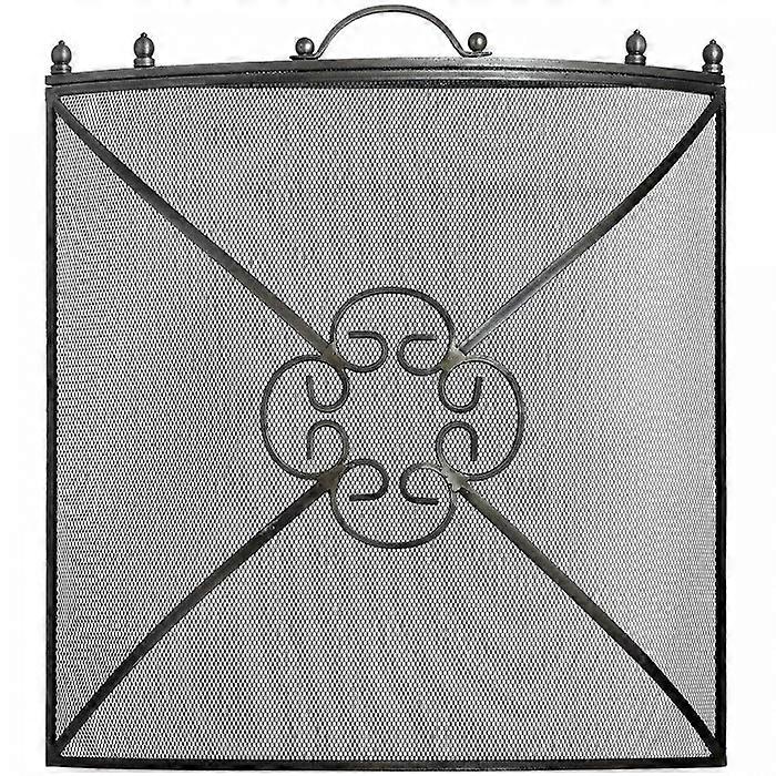 Hill Interiors Mesh Fireguard in Antique Pewter Effect Finish