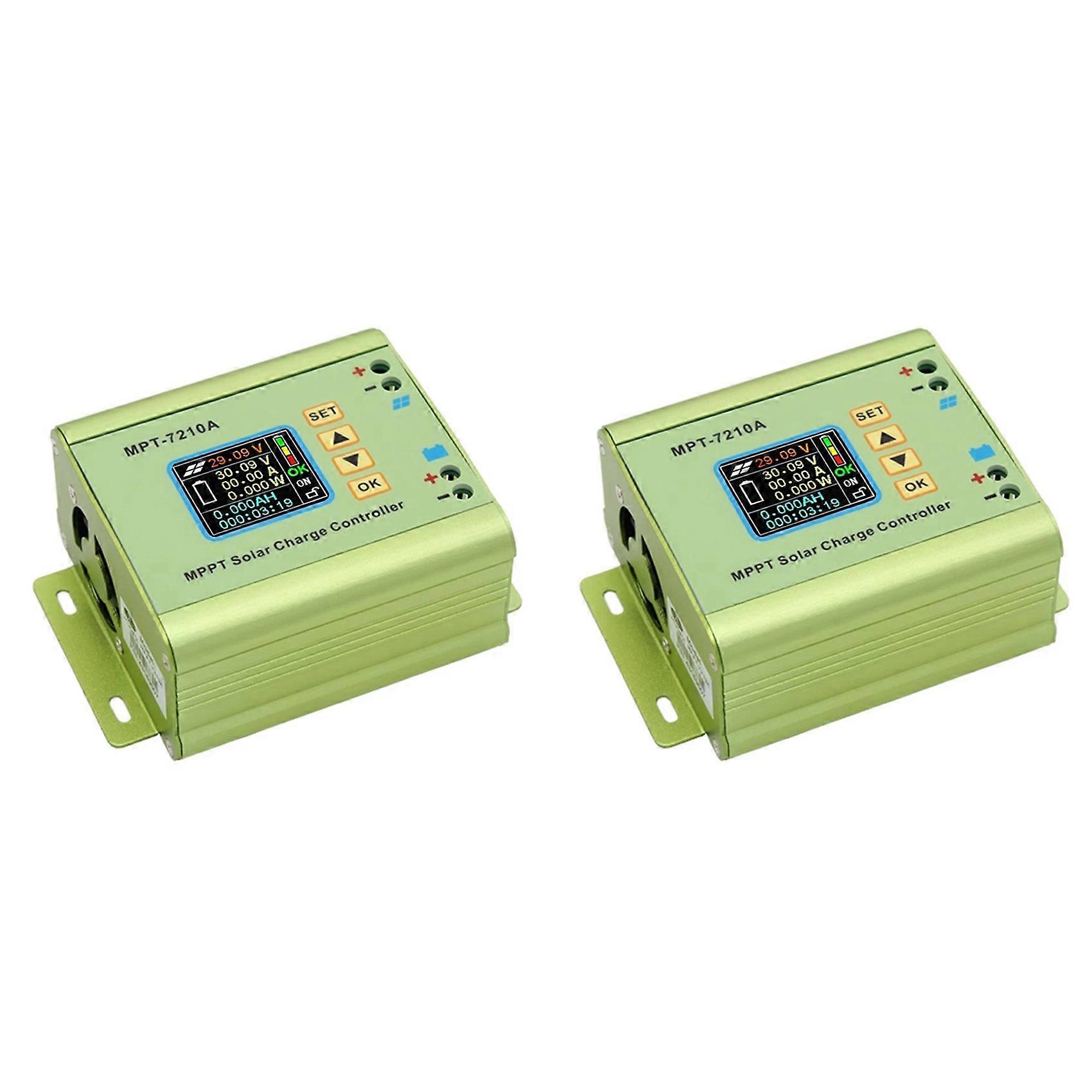 2X MPT-7210A MPPT Solar Charge Controller 24V/36V/48V/60V/72V Solar Regulator Battery Charger Panel Boost Voltage Module