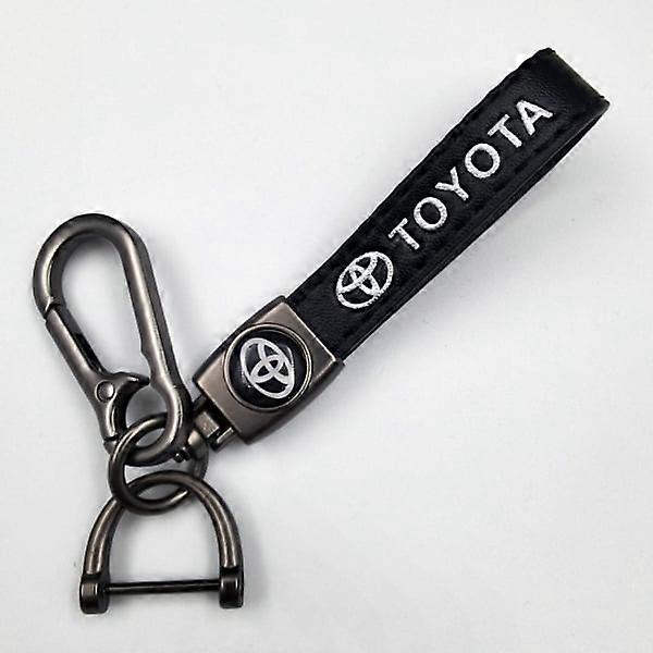 Leather Keychain for Car and Bike in Metal | Durable Keychain | Keychain and Hook Fitting in Metal Color Gun Color Hardware Toyota