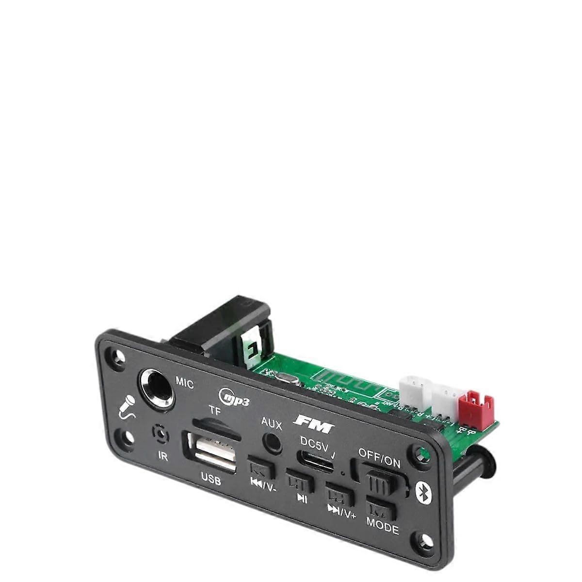 Bluetooth 5.3 Audio Amplifier Board with MIC, MP3 Decoder USB TF AUX Input, 2x3W Lossless Player