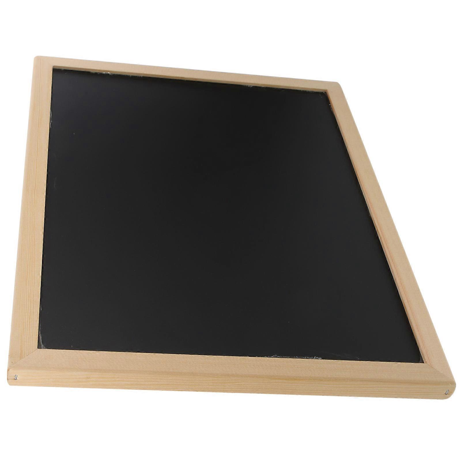 Miniature Chalkboard Message Board for Writing Use with Hanging Ring Black Pine 6.3 x 9.4 inches