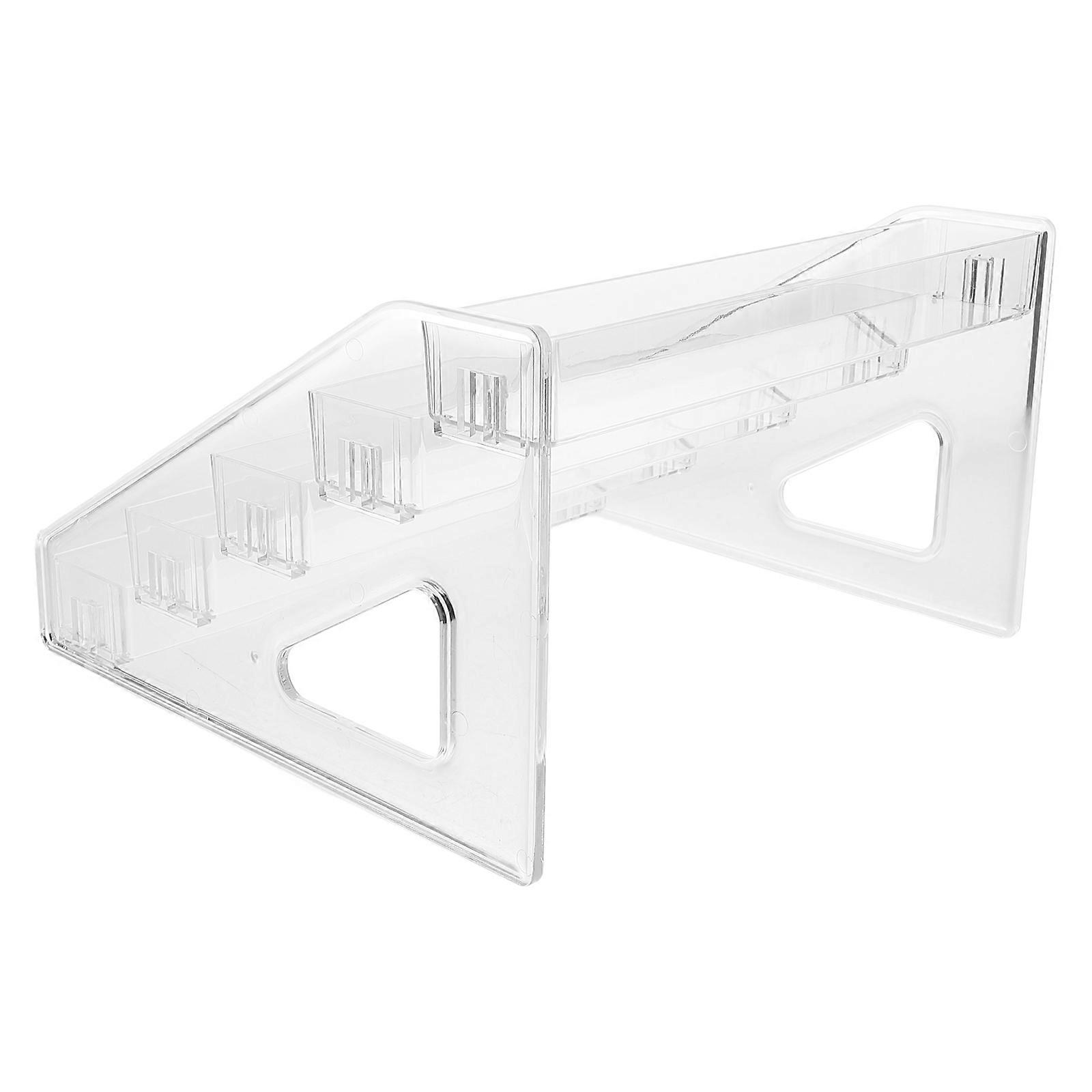 Transparent Acrylic Display Riser 5 Tiered Shelf Stand for Challenge Coins