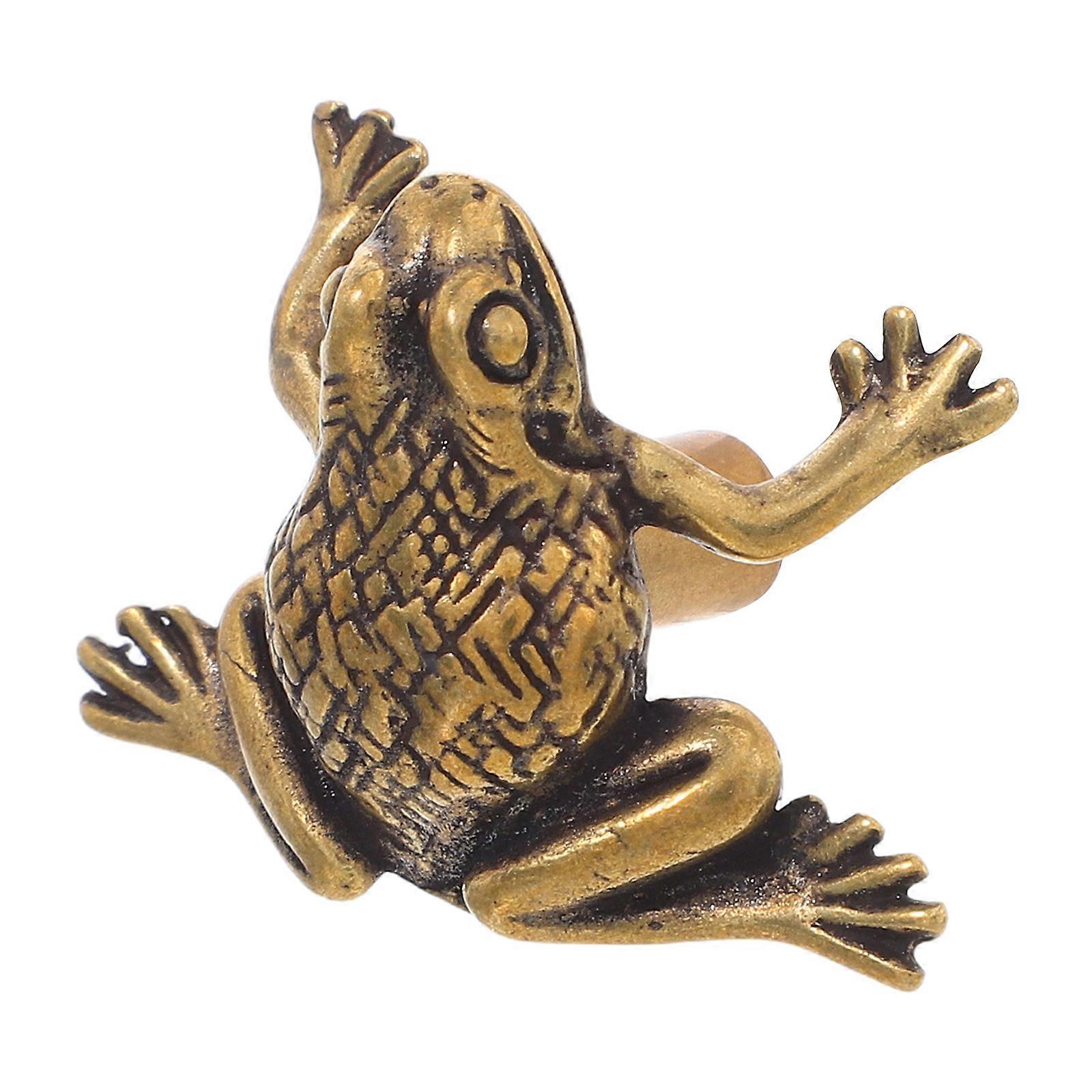 Brass Frog Door Handles for Wardrobes Finish