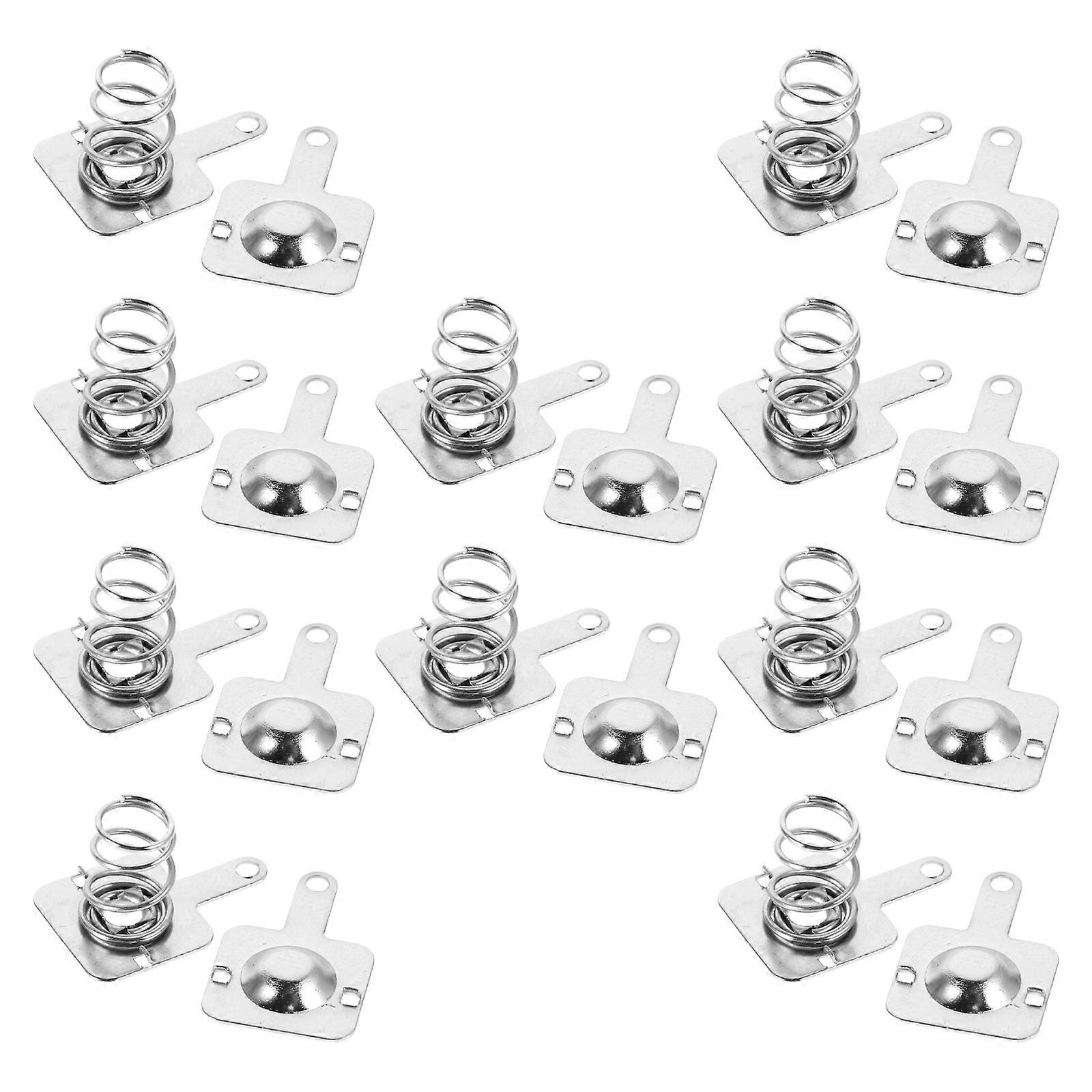 Battery Quick Connect Spring Plates for Electronics 10Sets with Silver Iron Material