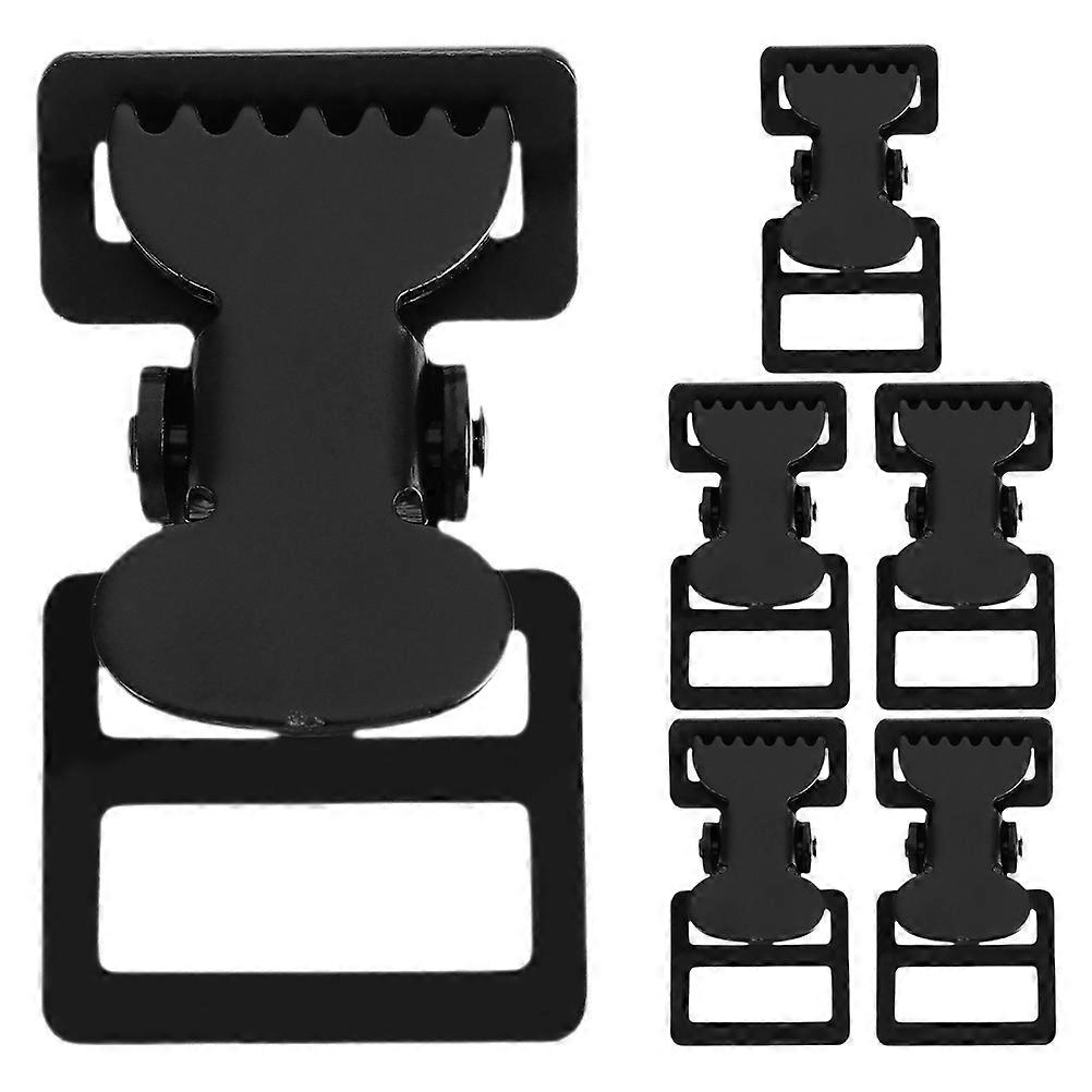 6Pcs Black Webbing Clip Buckle for Quick Release Heavy Duty Use