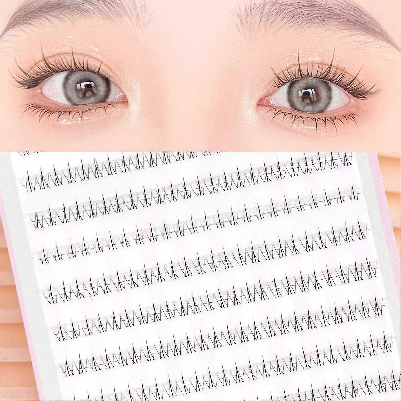 4-7mm Bottom False Eyelashes Eyelashes Clusters Thin Band & Soft Resuable Lashes Suitable For All Eye Types Makeup Tools