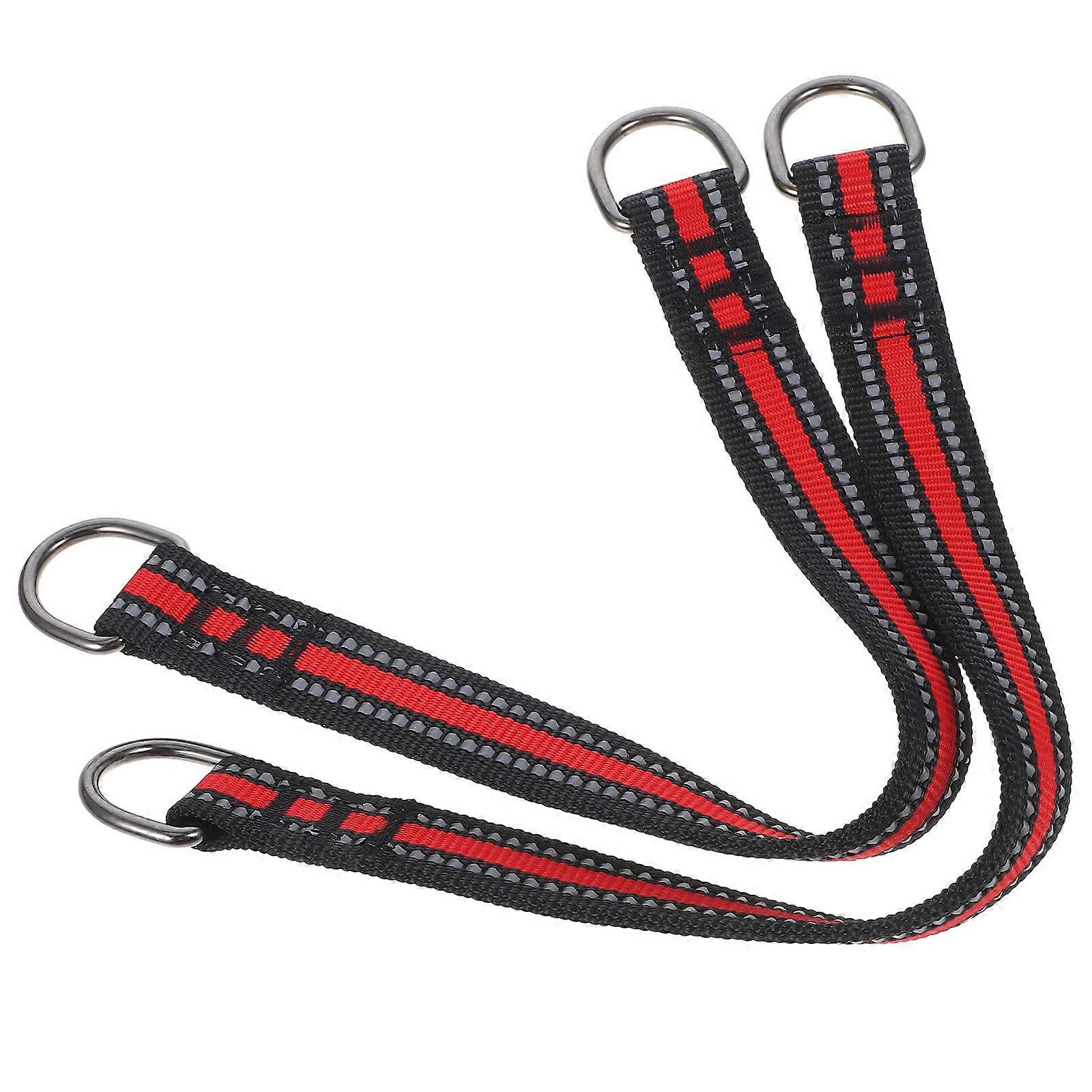 Autumn Swing Hanging Strap Hammock Strap for Exercise Use 2Pcs Red