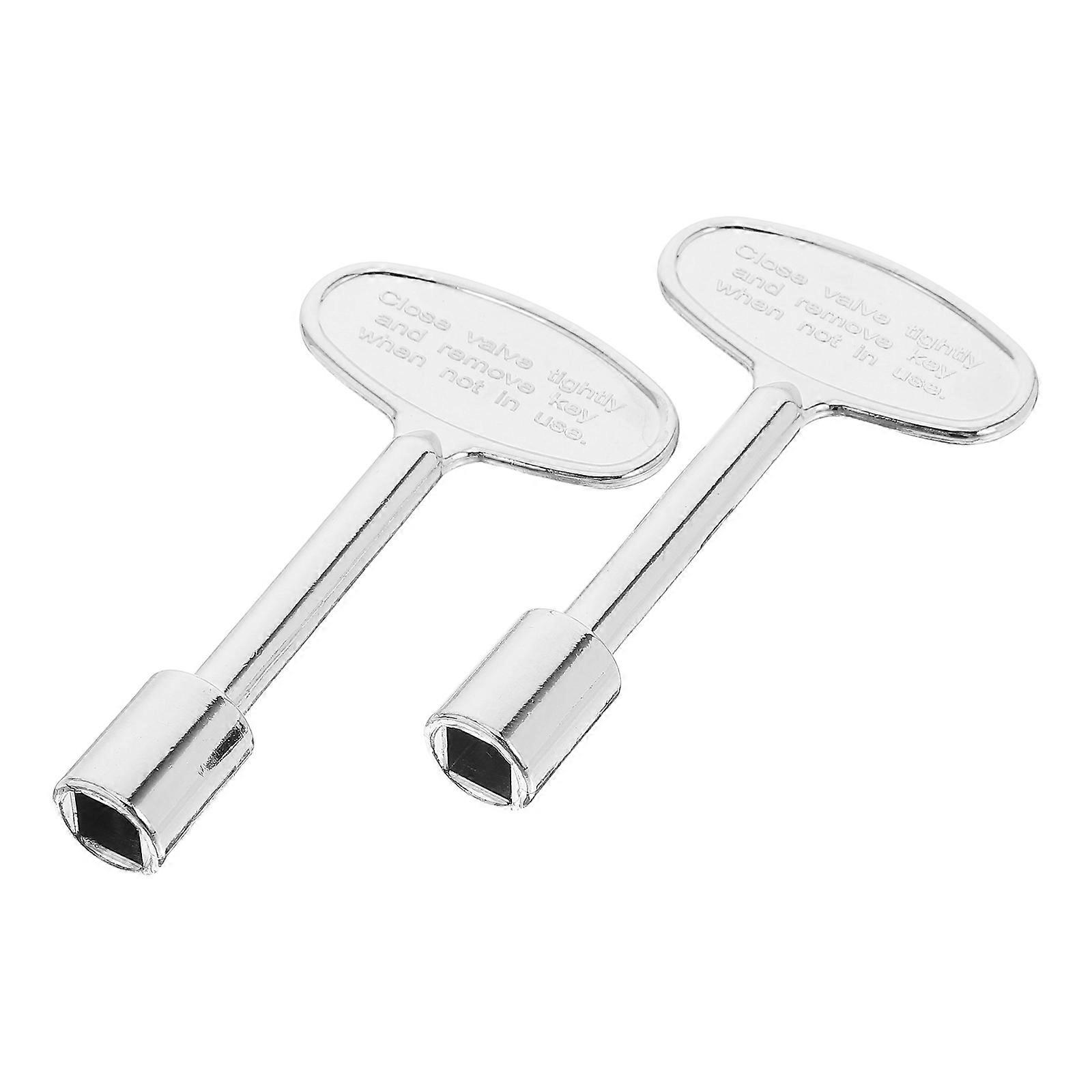 Zinc Alloy Gas Valve Key for Fireplace Function 2Pcs Universal Set