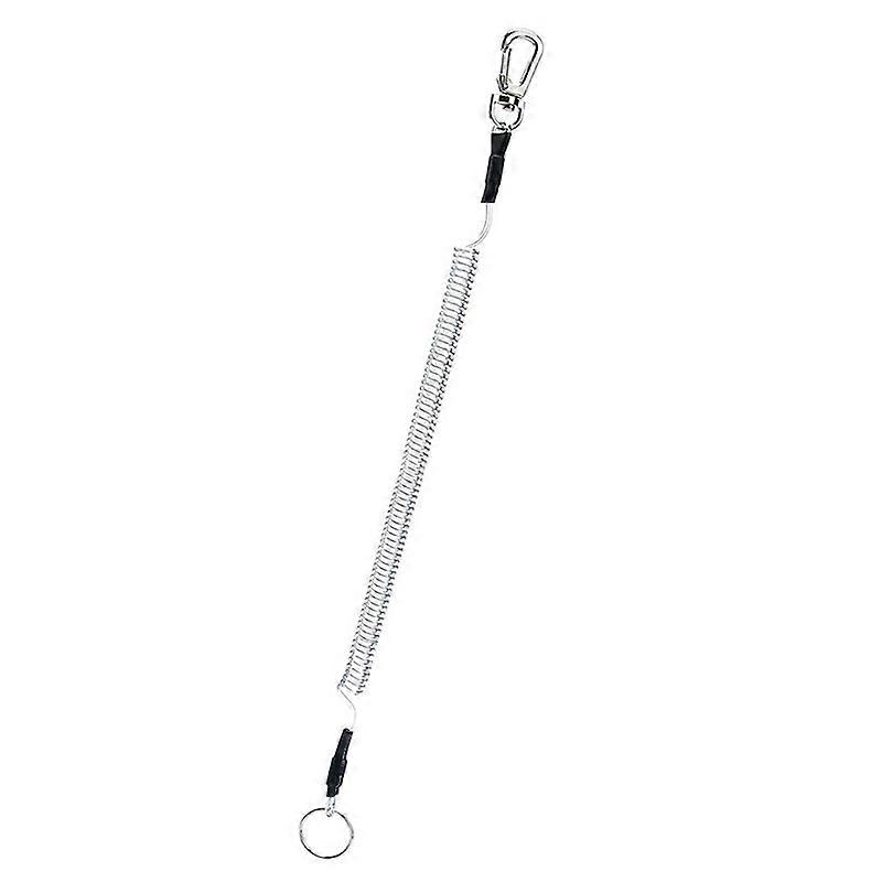 1.2m/2m/3m Max Stretch Plastic Spring Elastic Rope Fishing Lanyards With Carabiner Boating Ropes Anti-lost Phone Keychain Lock