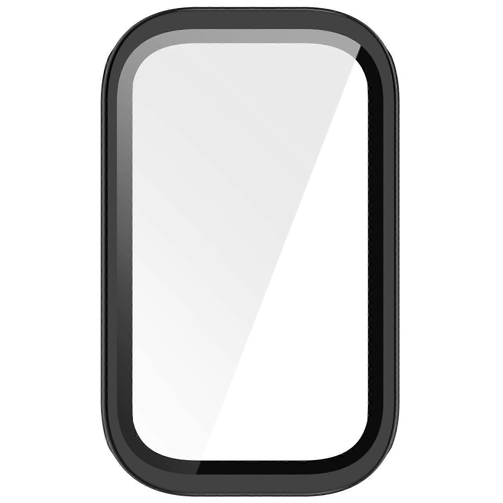 Case with Tempered Glass Screen Protector Full Coverage Scratch Resistant Black for Xiaomi Band 9 Active