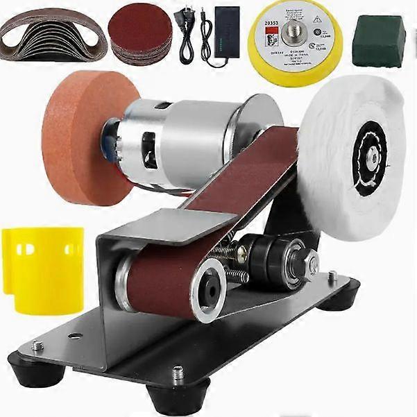 3-in-1 mini belt sander, 15-degree sharpener, 7-speed variable frequency electric sharpene