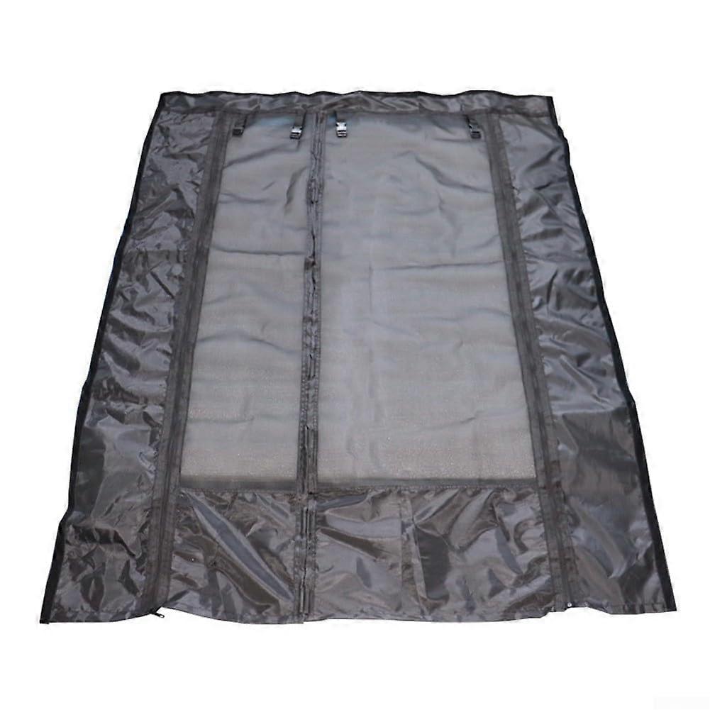 Van Fly Screen for Ducato Ram ProMaster, Black Privacy Mesh Door with BugProof Ventilation, RollUp