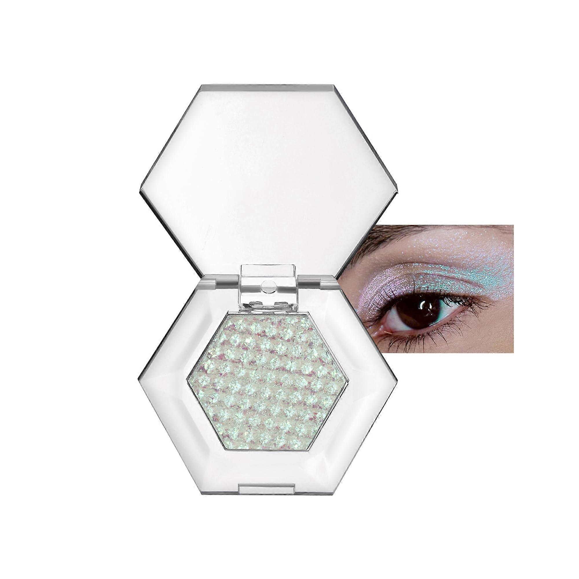 Glitter Eyeshadow Palette Long Lasting Waterproof  Pigmented Chameleon MultiColor #01 Silver