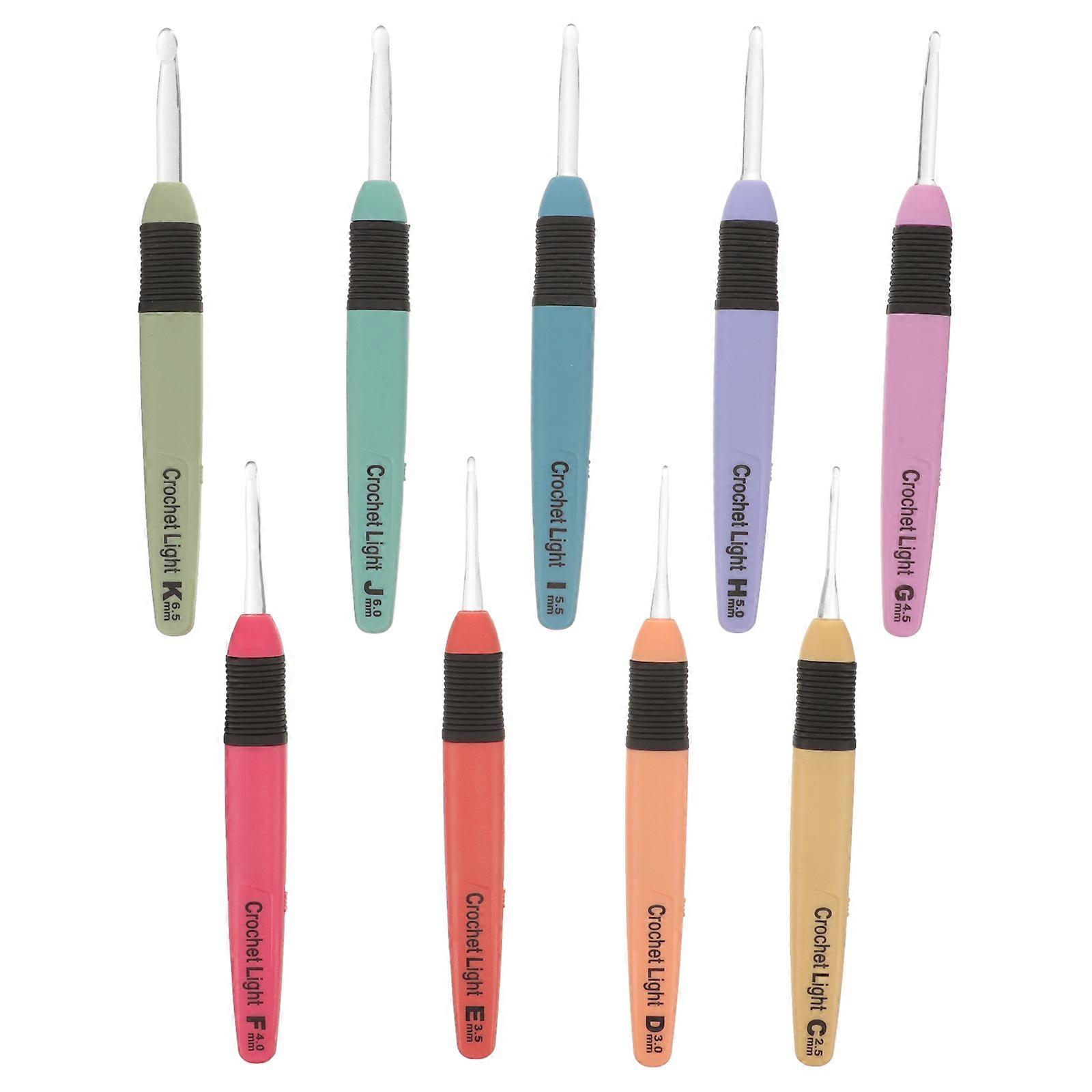 Sewing Tools Crochet Hooks Lighted for Sewing 9Pcs Set with Assorted Colors