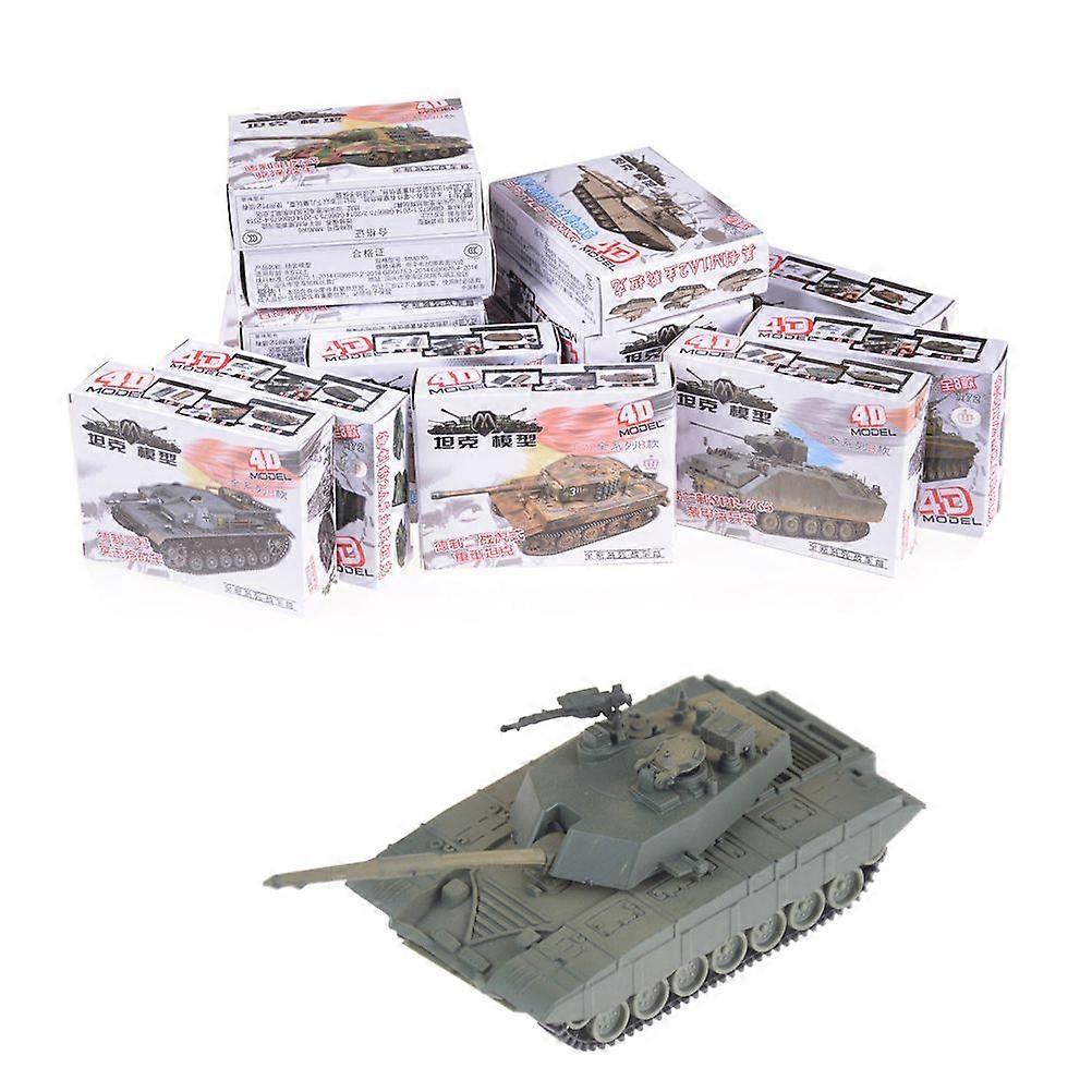 2pc 4D 1/72 Tanks Plastic Assembly Model Tanks Toy