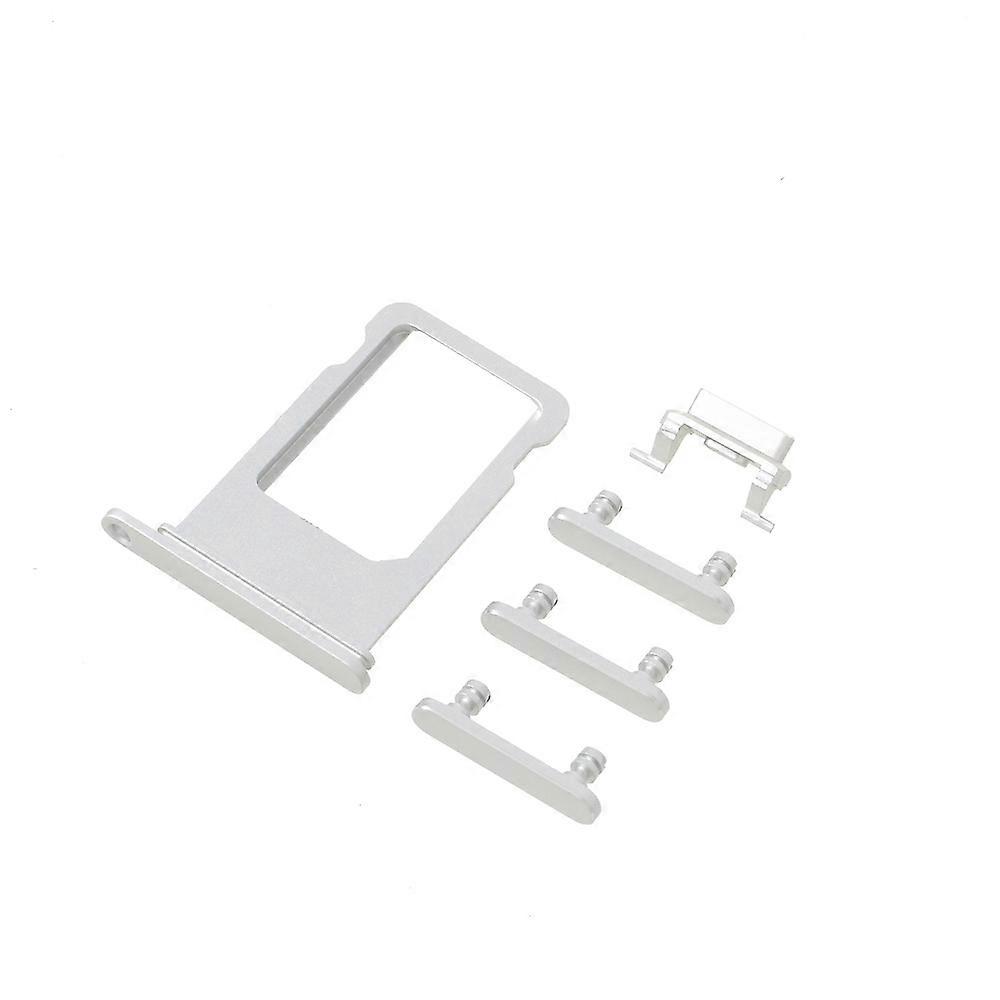 OEM Side Button Set Replacement for iPhone 7 Plus (Mute/Power/Volume Buttons + SIM Card Tray)