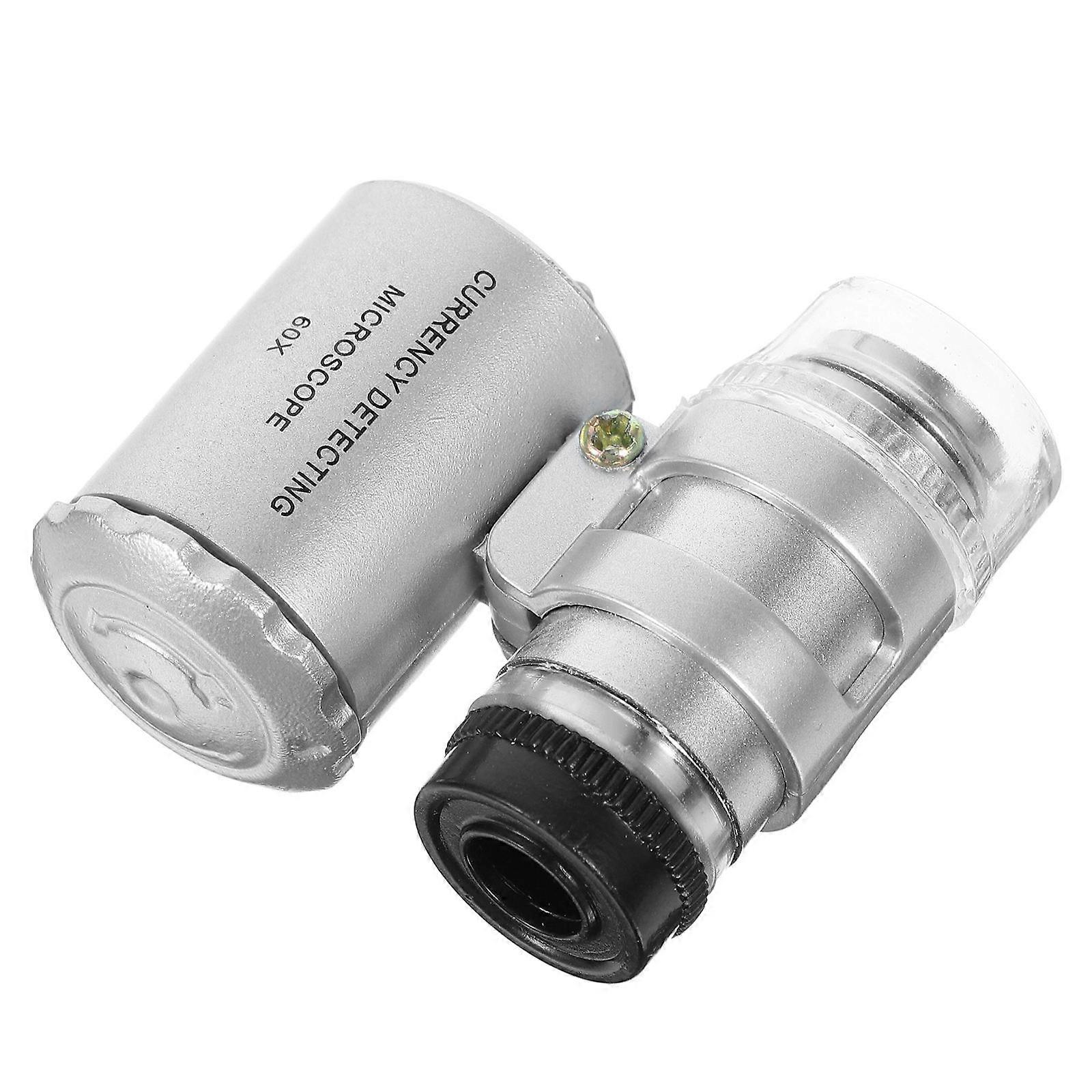 60x LED Microscope Magnifier for Jewelry Inspection 5Pcs Mini Kit