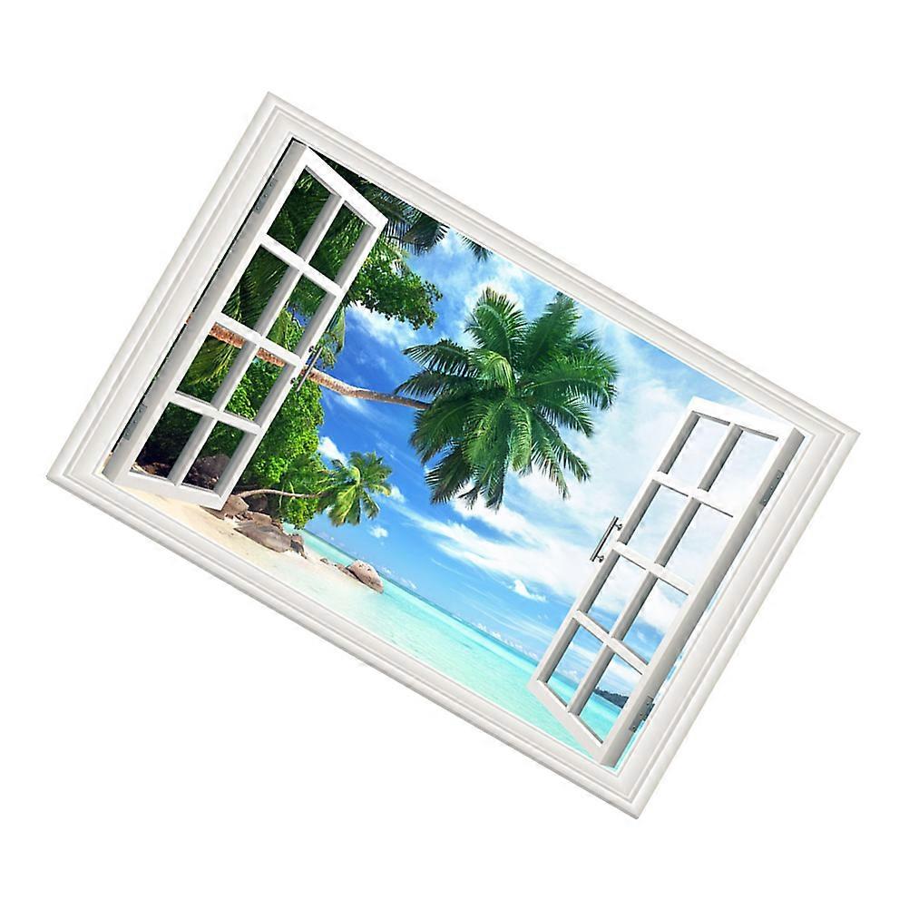 Windows Wall Decal Landscape Wall Sticker for Indoor Use 3Pcs Set