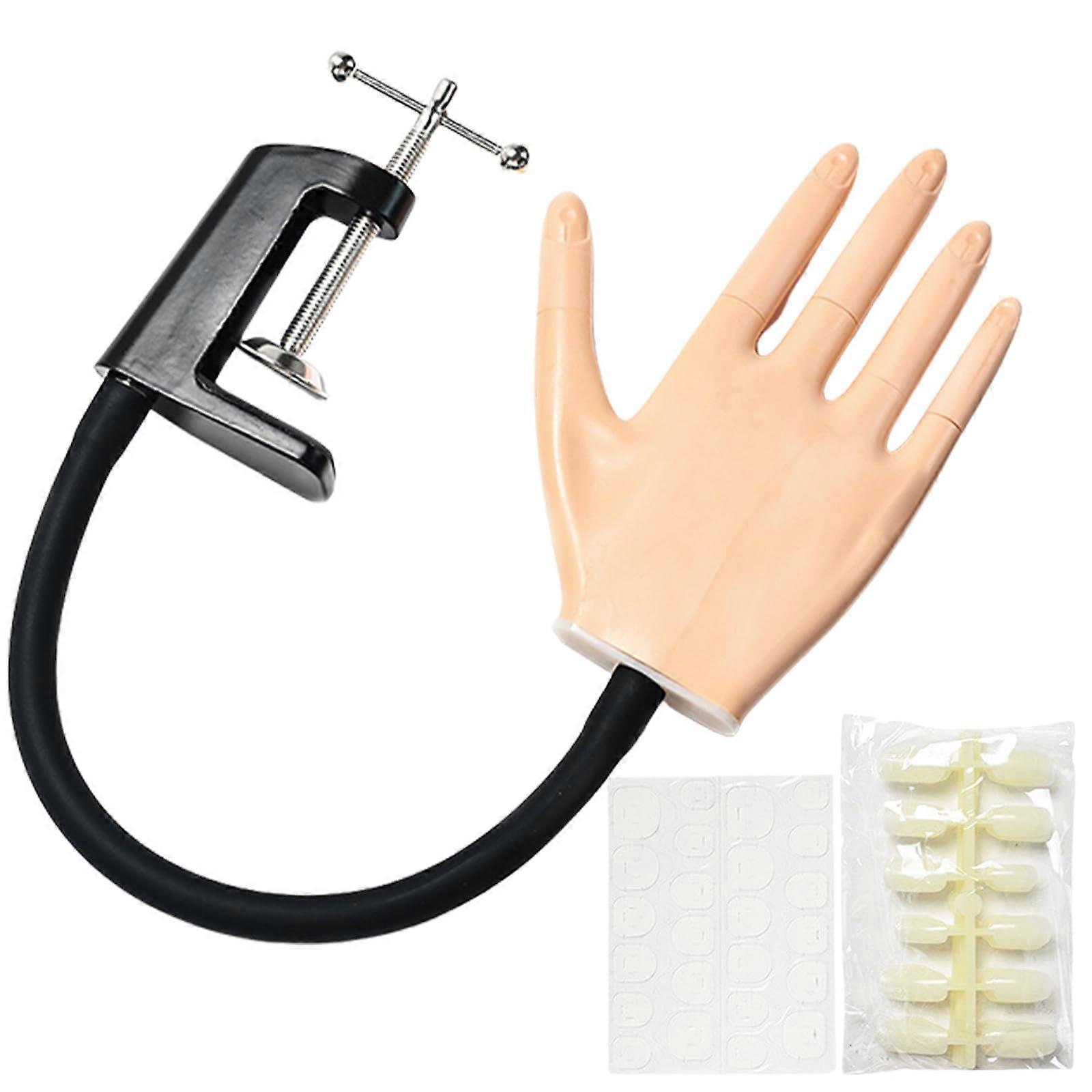Flexible Nail Practice Hand for Gel Nails  Realistic Adjustable Mannequin Hand Training Tool