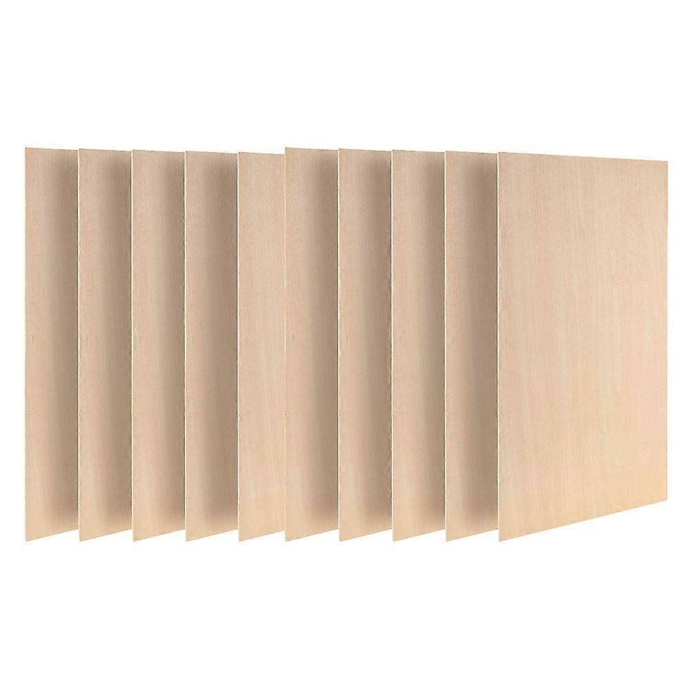 Long Rectangular Wood Pieces for DIY Craft Accessories 10Pcs Light Brown