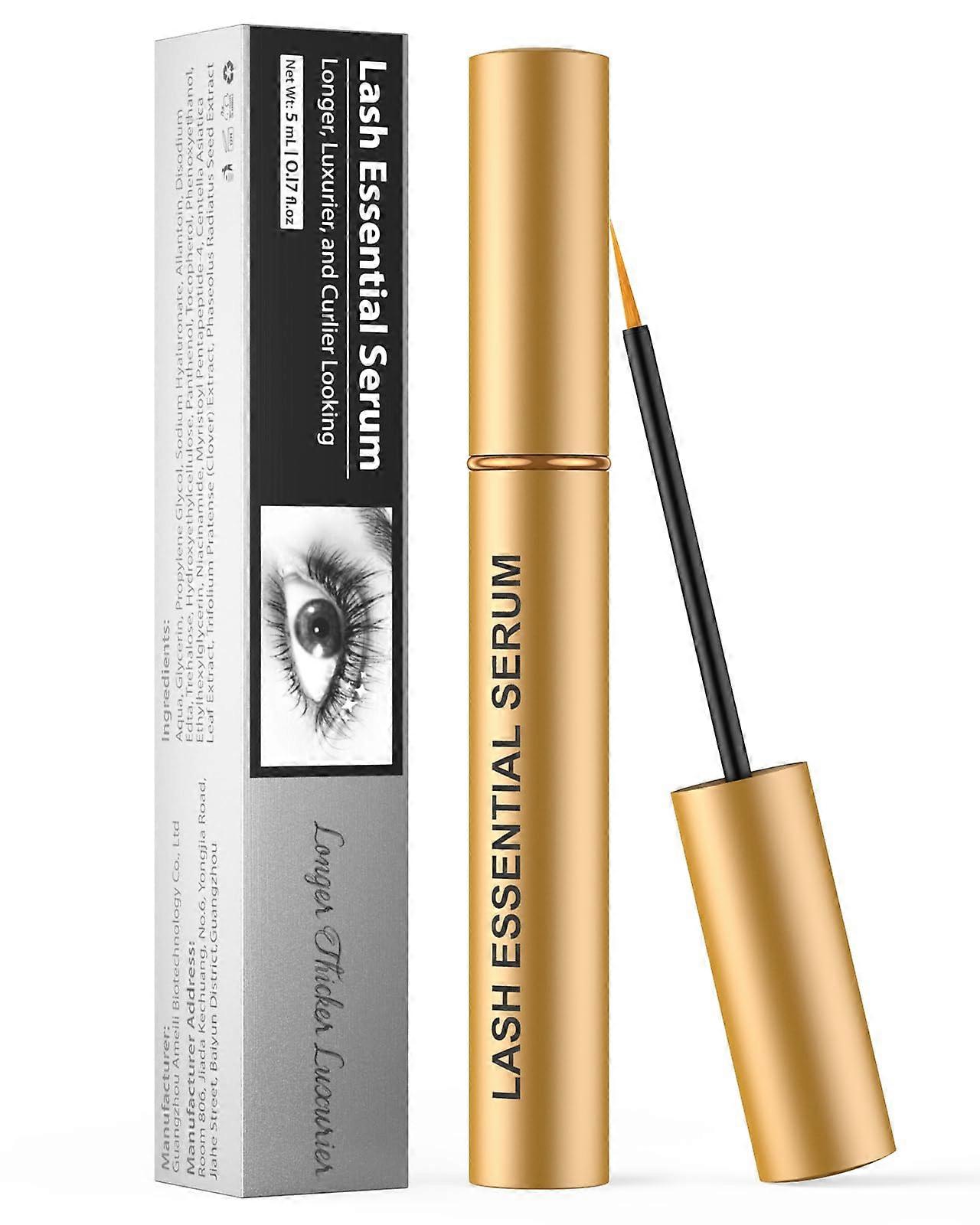Eyelash Growth Serum for Longer Fuller Thicker Lashes with Precise Applicator Bronze Tube