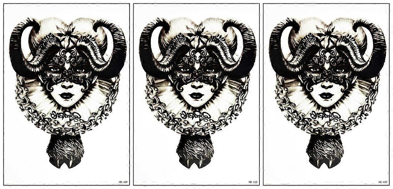 Fantasy Temporary Tattoos Set Large Sheets Quick Water Transfer Bold Devil and Witch Designs