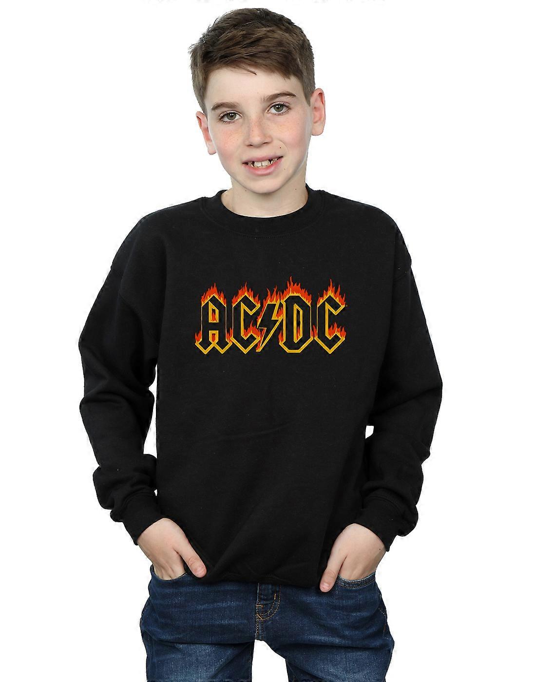 AC/DC Boys Flames Logo Sweatshirt