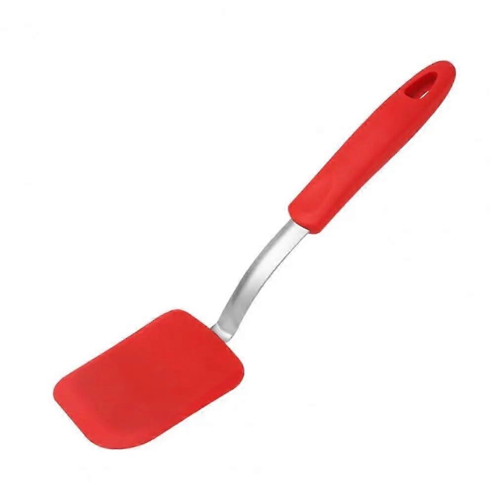 Mini Red Silicone Cookie Spatula Flexible Non Stick Flipper for Baking Eggs Omelette