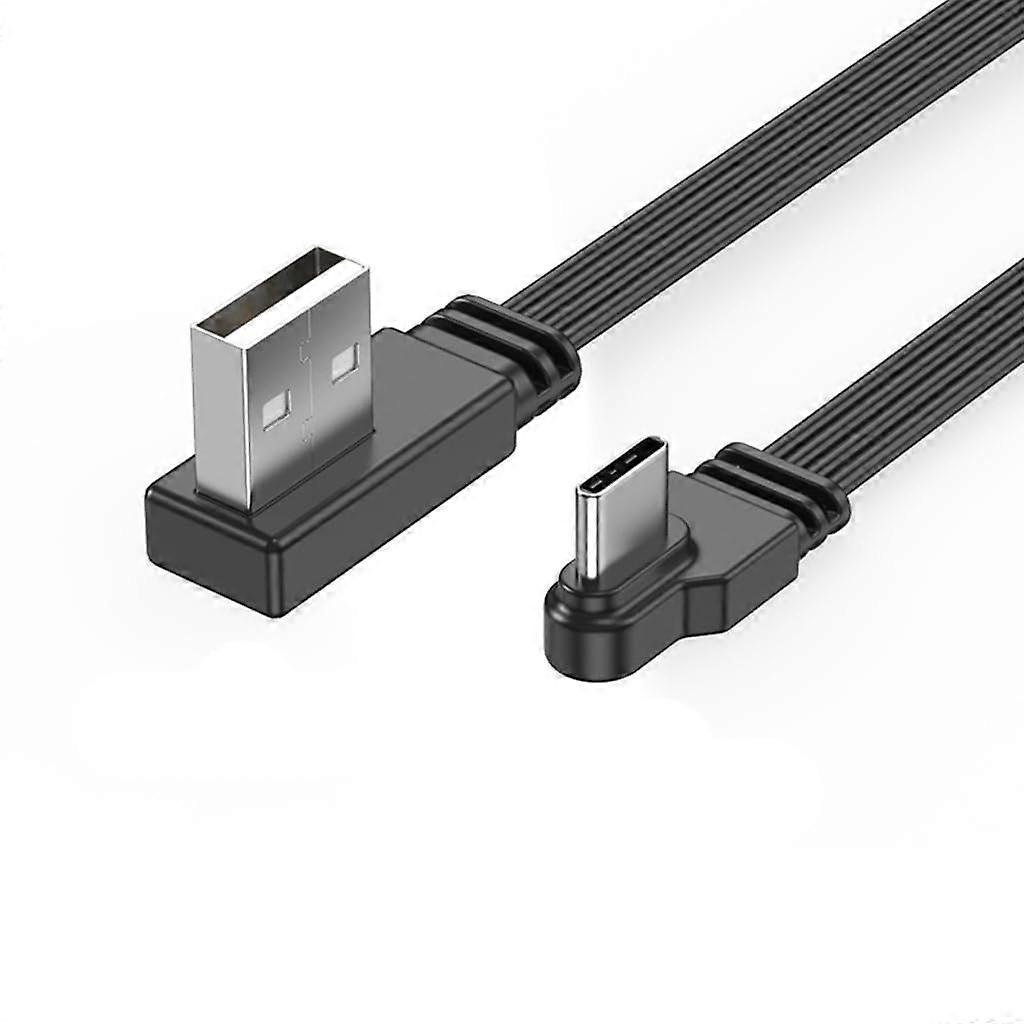 USB Type C Charging Cable 2A Fast Charging Speed Data Transfer 90° Elbow Multiple Lengths