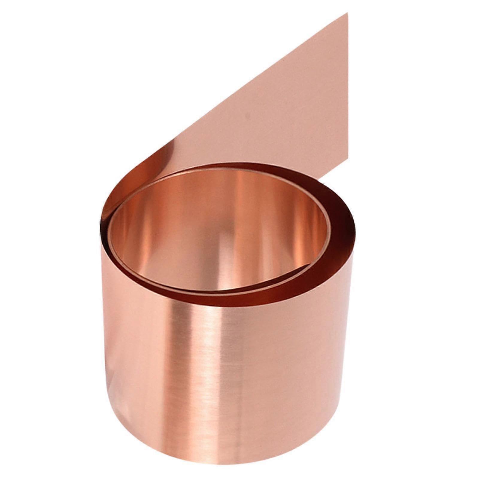 Copper Sheet 0.3mm Bendable Pure Copper Roll 1m for Roofing Contractors and DIY Projects