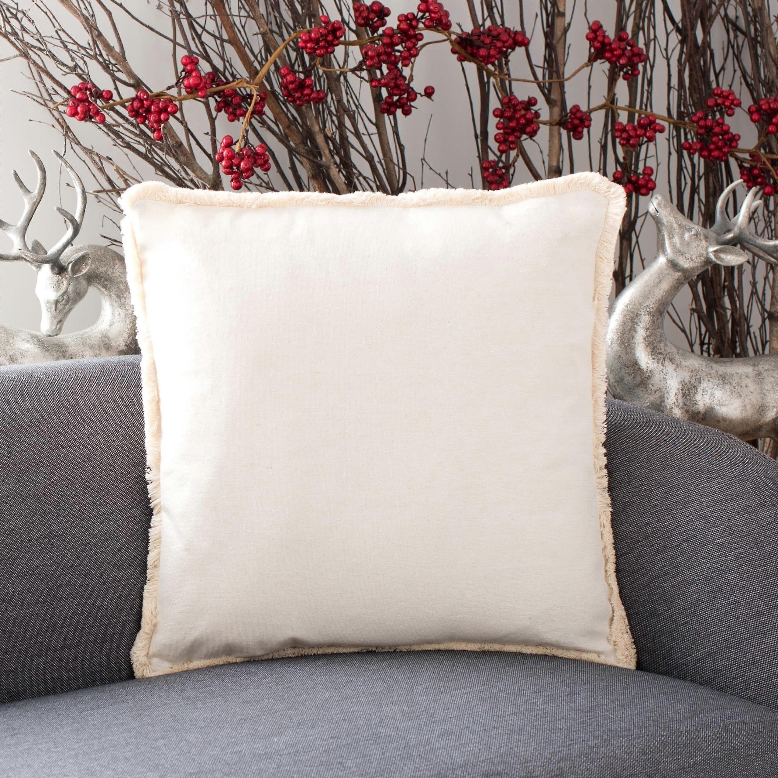 Grey Textured Polyester Rectangular Accent Pillow Cover, 18 Inch, Single Removable Cover