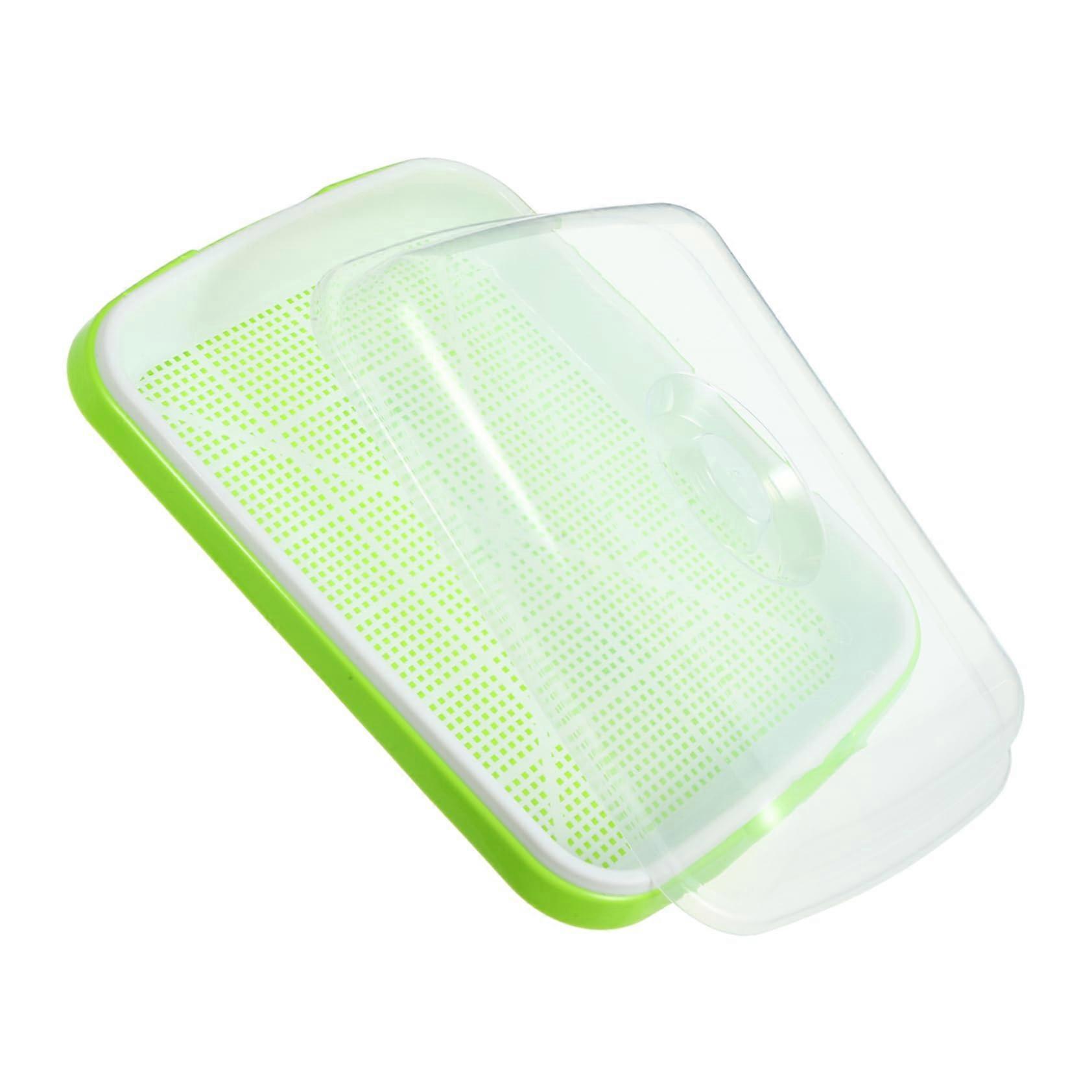 Sprouting Tray with Lid for Hydroponic Seed Germination, Fast Growth Wheatgrass and Bean Sprouter Set