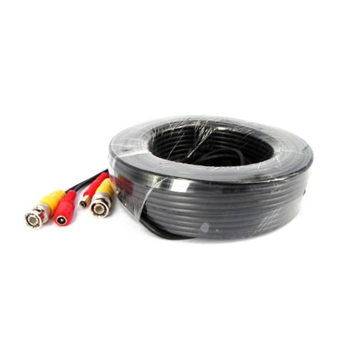 10m CCTV Power Video Cable with Connectors for Security Cameras, Easy Single Cable Installation