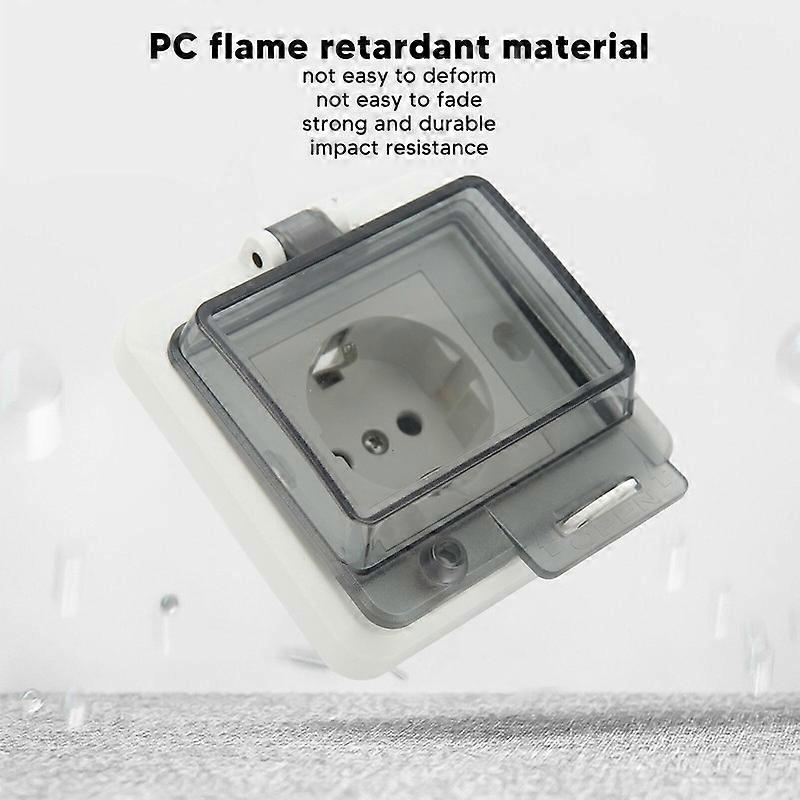 Outlet Wall IP66 Concealed Mounted EU Adapter Plug Wall Waterproof Standard