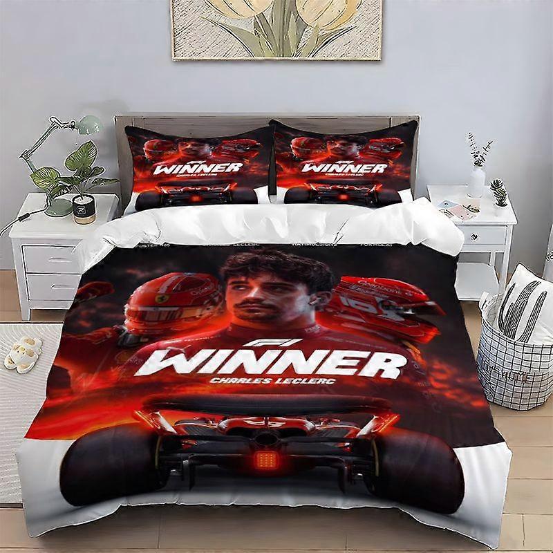 Charles Leclerc Victory Poster Print Bedding Set 100% Polyester