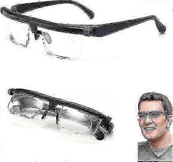Adjustable Eye Glasses Dial Vision Variable Focus Eyewear Distance Reading