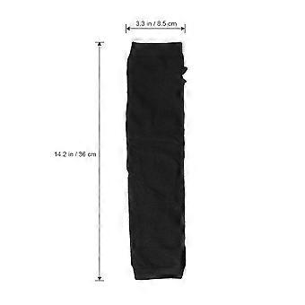 Winter Long Gloves Fingerless for Hand Wearing with Thumb Hole Black