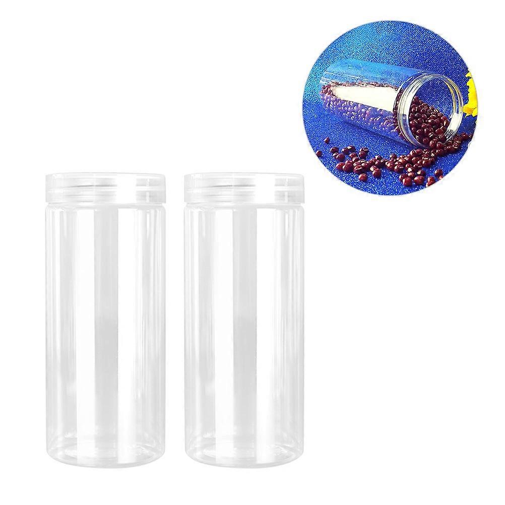 Transparent Storage Jars Leakproof Plastic Bottles 10Pcs Round Shape Containers