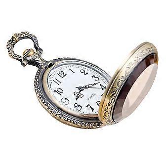 Vintage Pocket Watch with Chain Quartz Movement Golden 5x5x2cm 1Pcs