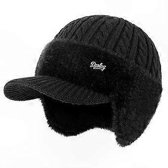Thermal Fleece Beanie with Ear Flaps - Warm Knit Hat for Adults, Unisex Winter Cap for Gifting